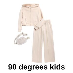 NWT 90 Degree By Reflex Kids Cream Matching Set